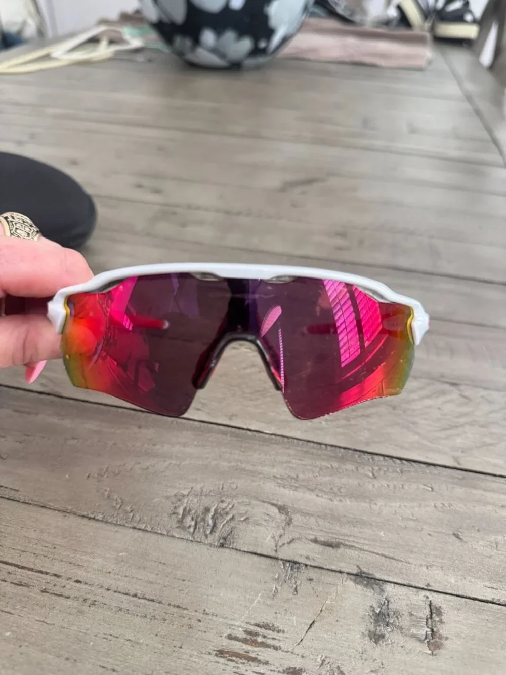 Oakley Radar EV Path Prizm Road Polished White Sunglasses OO9208-05